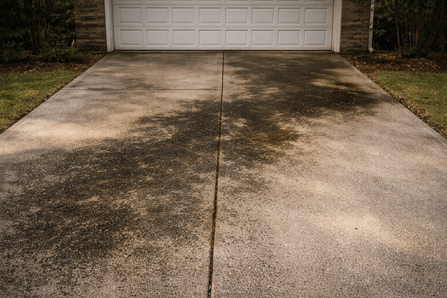 Houston home exterior showing effects of humidity and weather